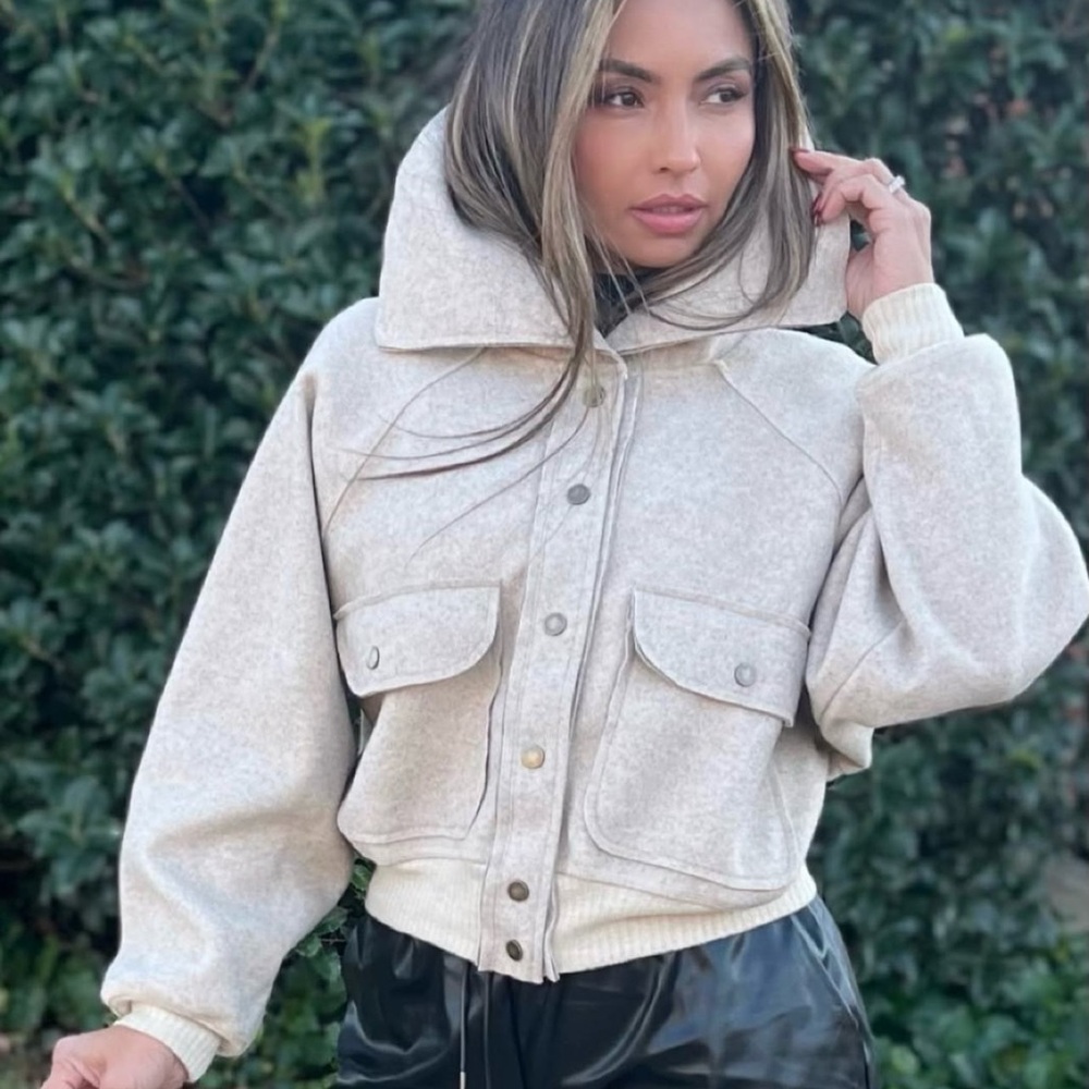 Women's Beige Utility Jacket